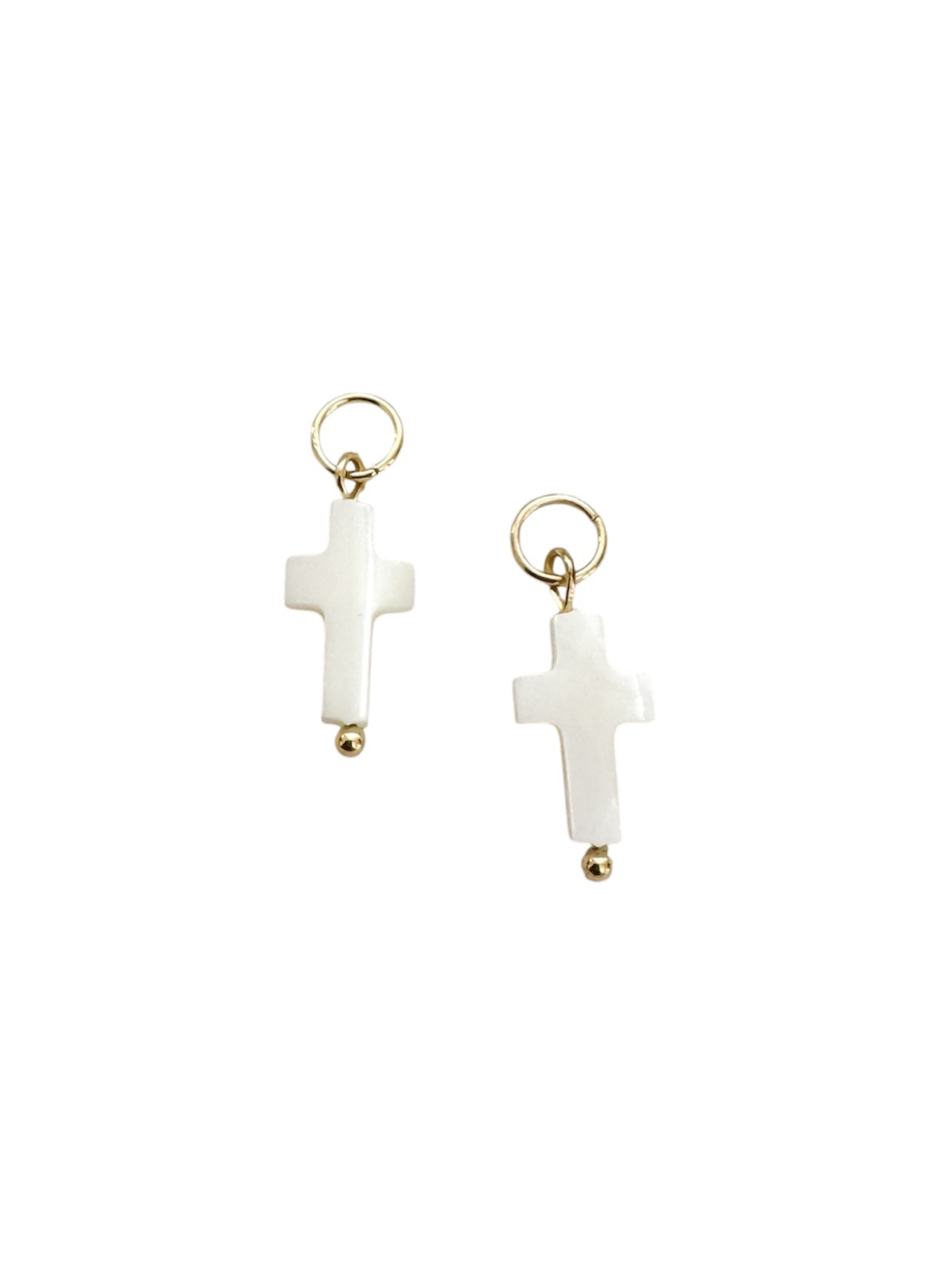 Pearl Cross Charm