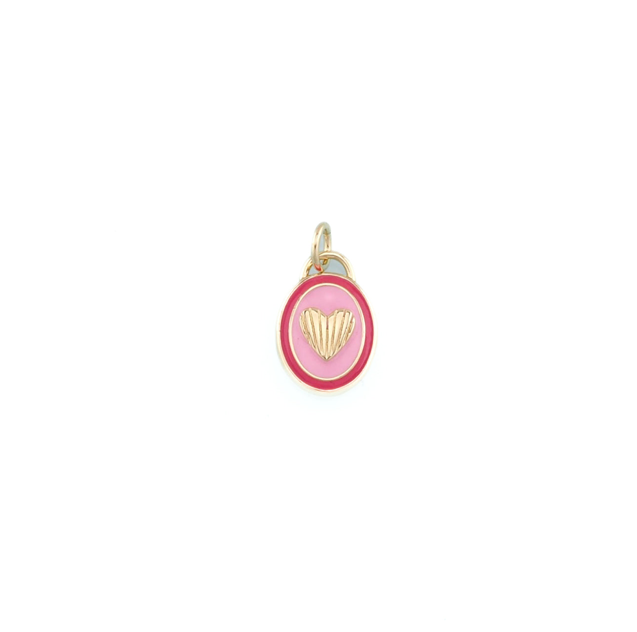 Pink & Red Heart Charm