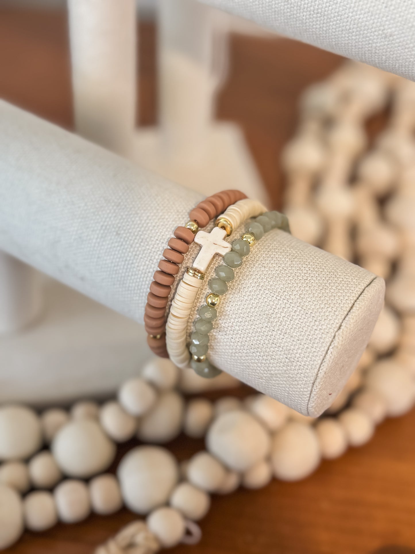 Brown + Sage Cross Stack