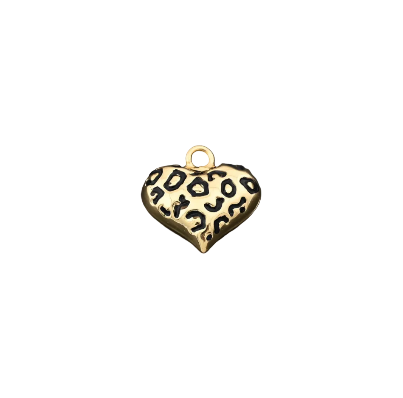 Cheetah Heart Charm