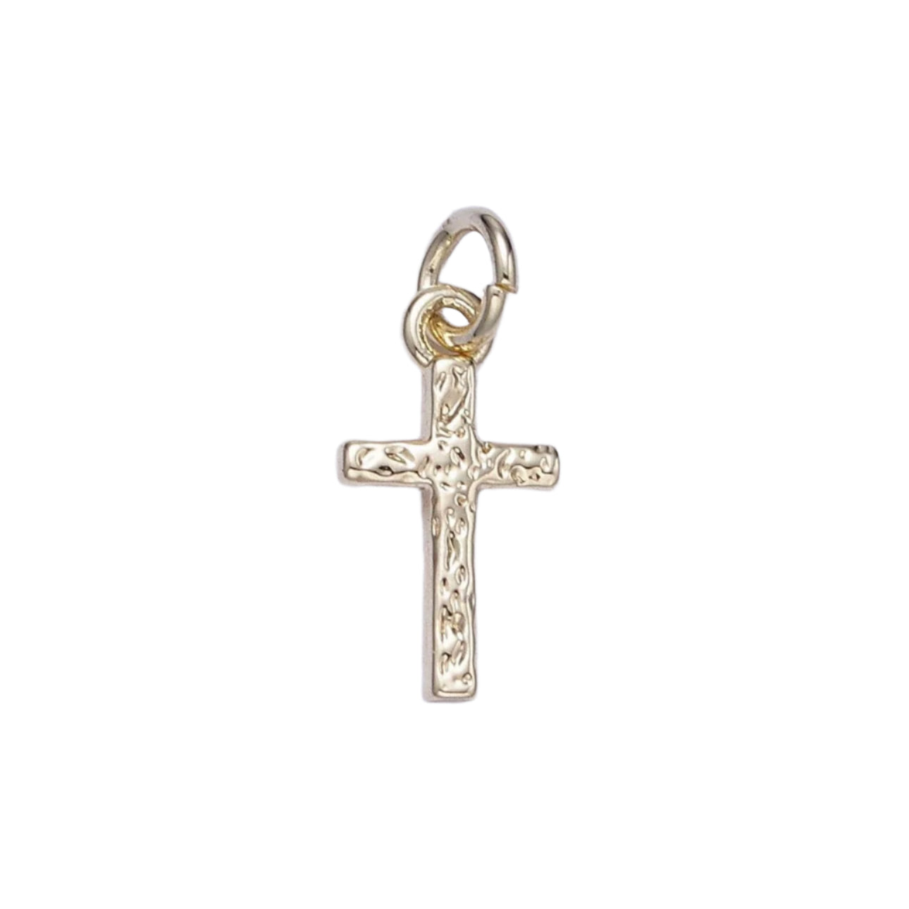 Dainty Textured Gold Cross
