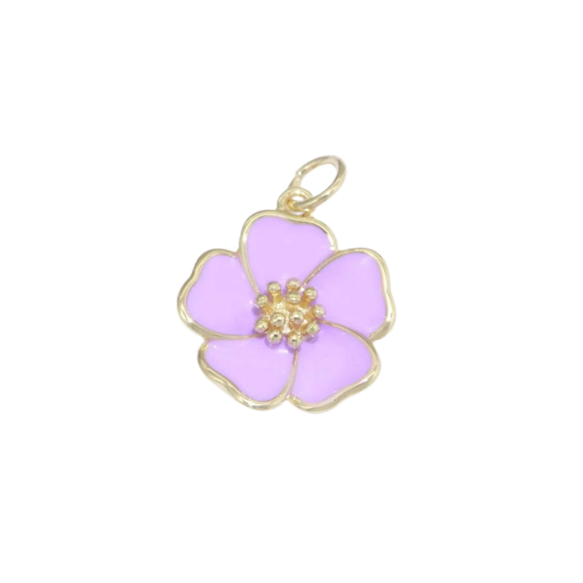 Purple Preppy Hibiscus Flower Charm