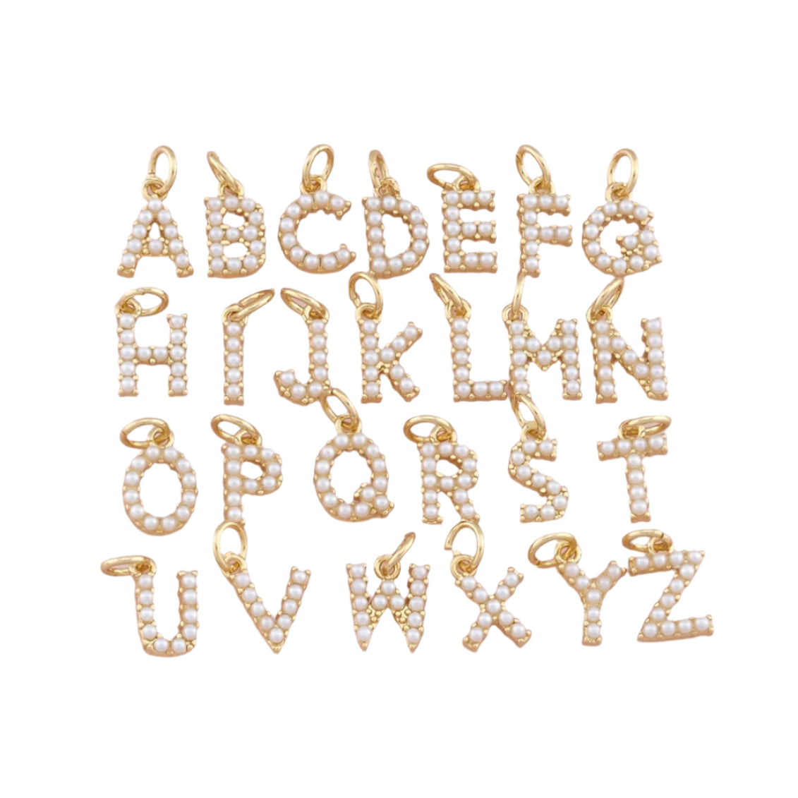 Pearl Initial Charm