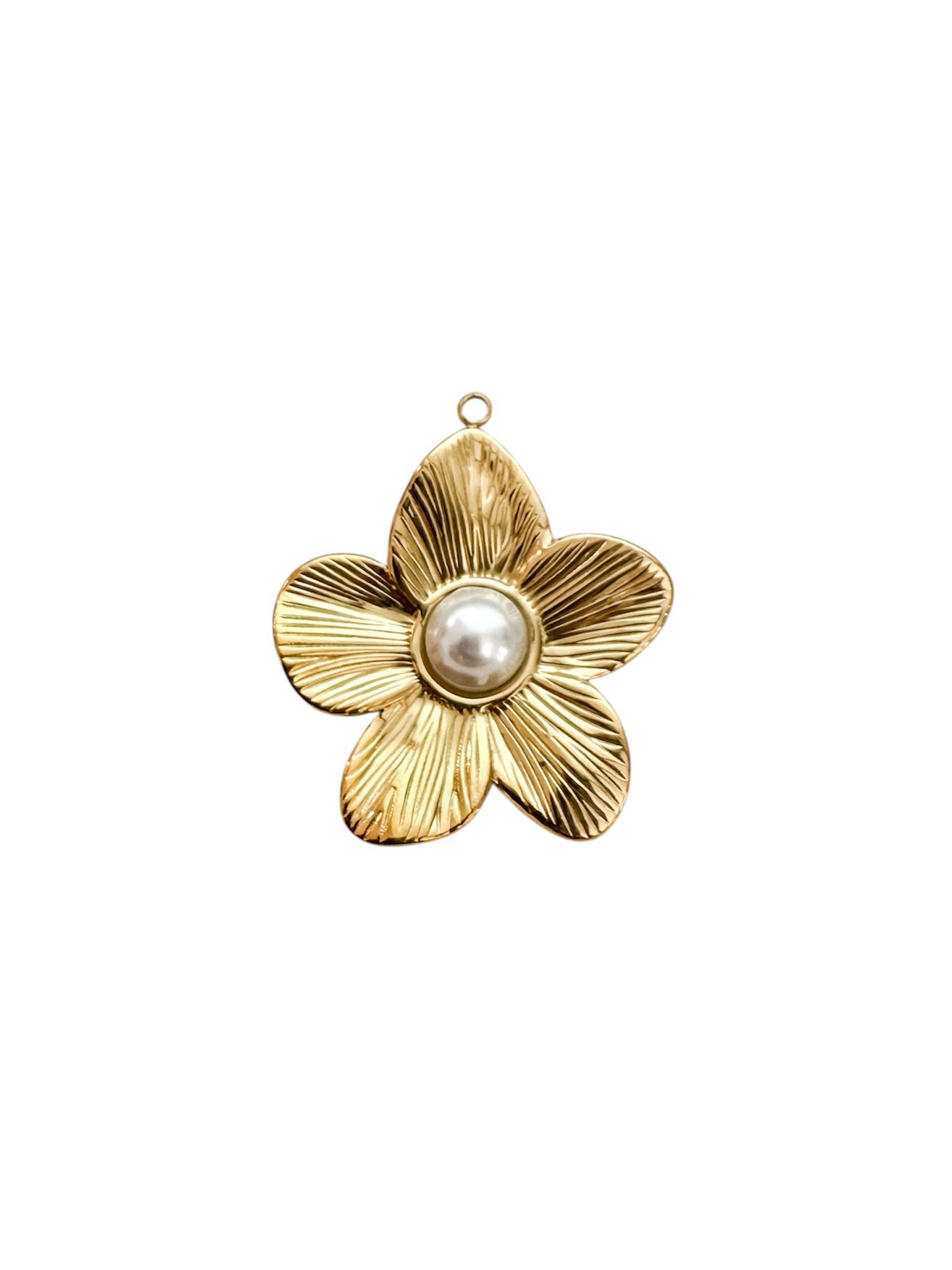 Large Flower + Pearl Charm