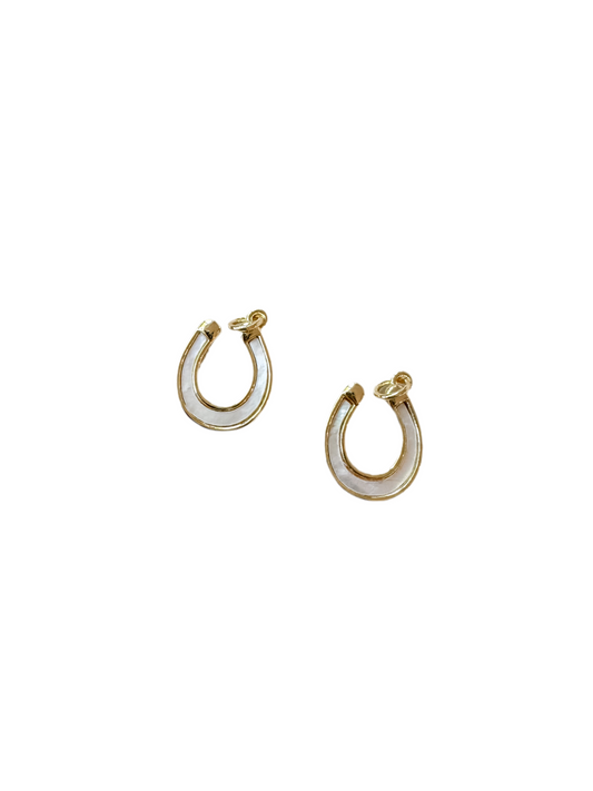 Pearl Horseshoe Charm