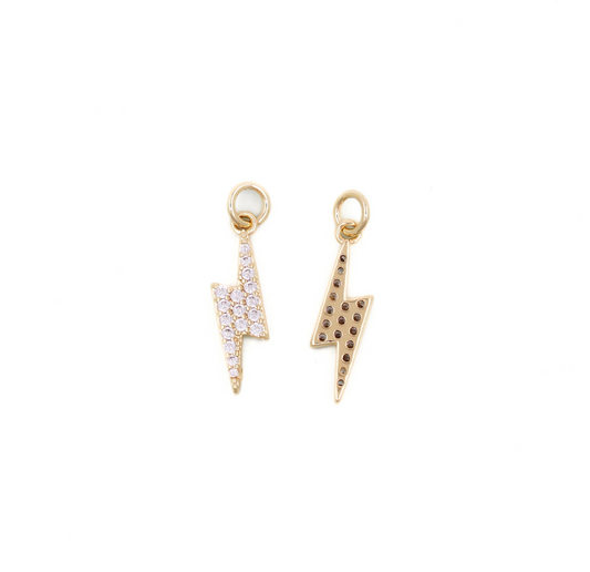 Rhinestone Lightning Bolt Charm