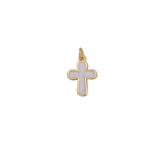 White Cross Charm