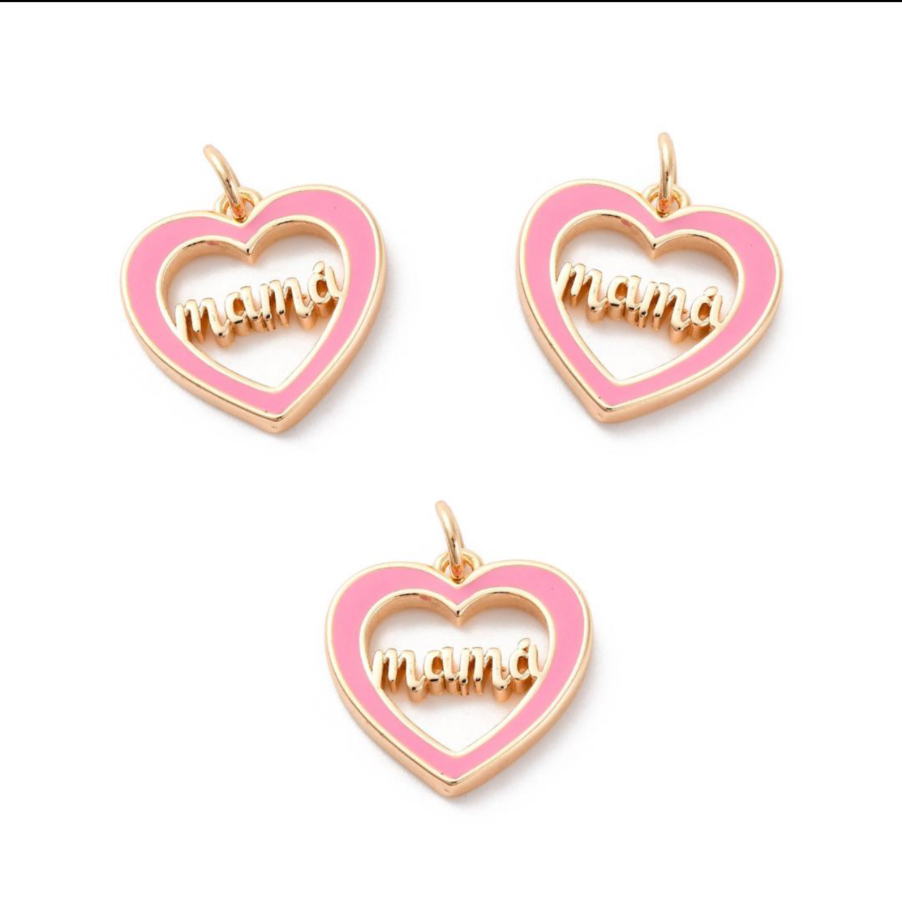 Pink Mama Heart Charm