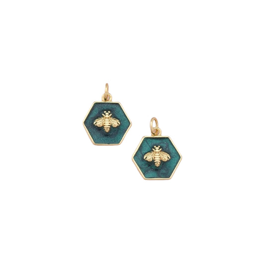 Emerald Bee Charm
