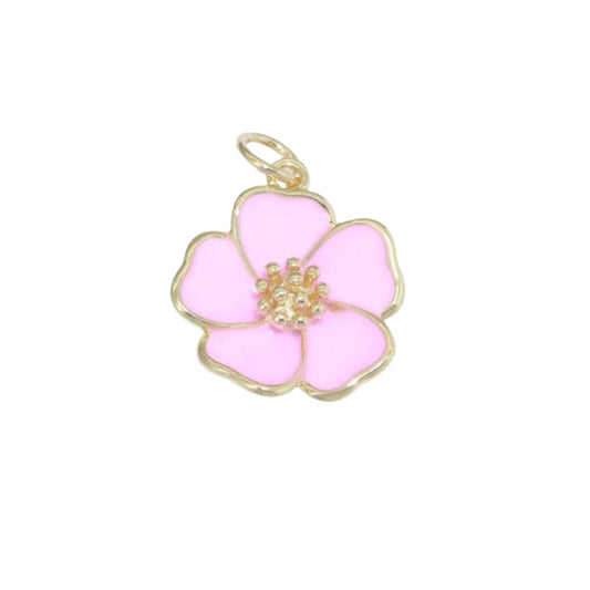 Pink Preppy Hibiscus Flower Charm