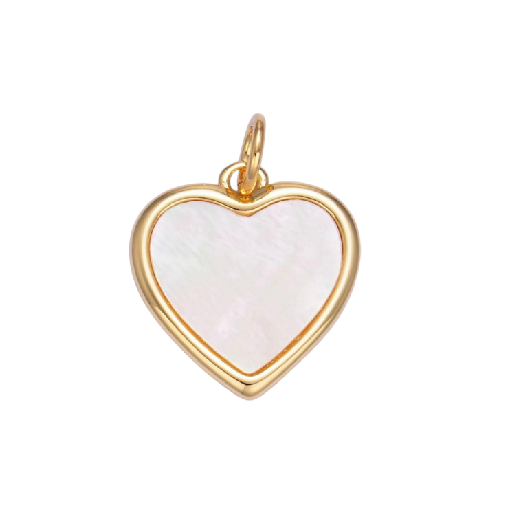 Opal Heart Charm